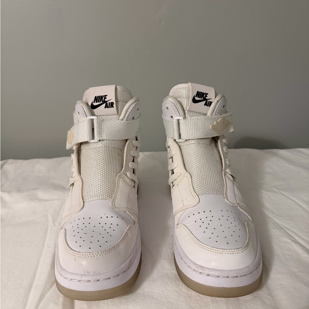 Nike Air High-Top Sneakers in Cream and White